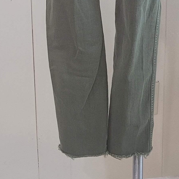 Madewell High-Rise Skinny Jeans Raw Hem Olive Moss Green Women's Size 27 - Picture 13 of 13